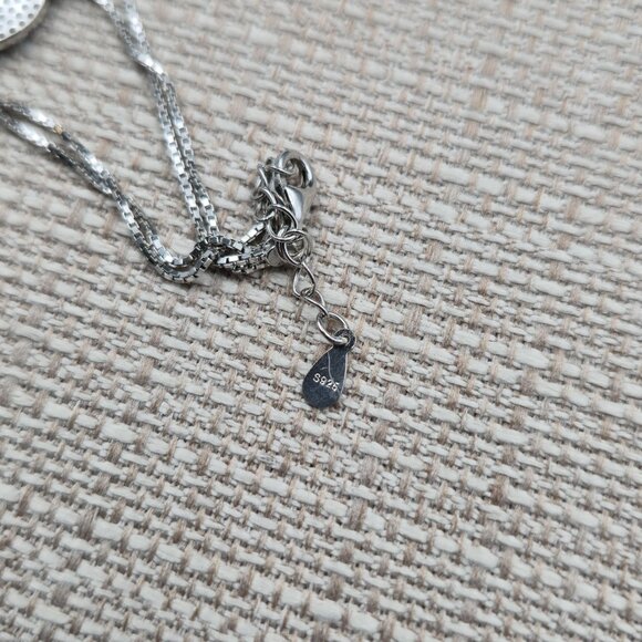 6.5+1 Inch Sterling Silver Circle Pavement Stone Bracelet A6469 - Picture 5 of 7